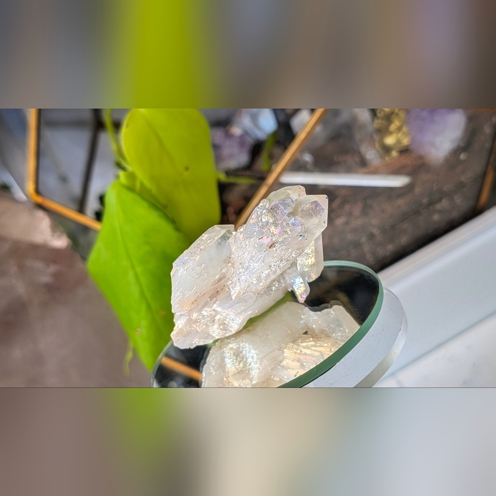 Elestial Angel Aura Quartz Soulmate Crystal Cluster